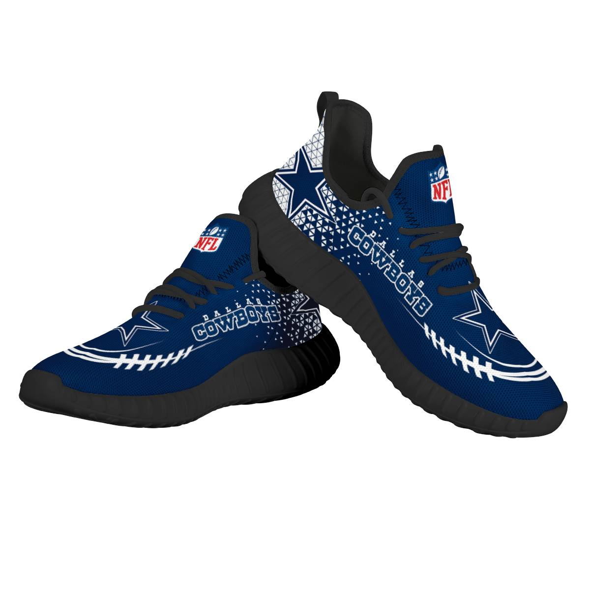 Women's NFL Dallas Cowboys Mesh Knit Sneakers/Shoes 009